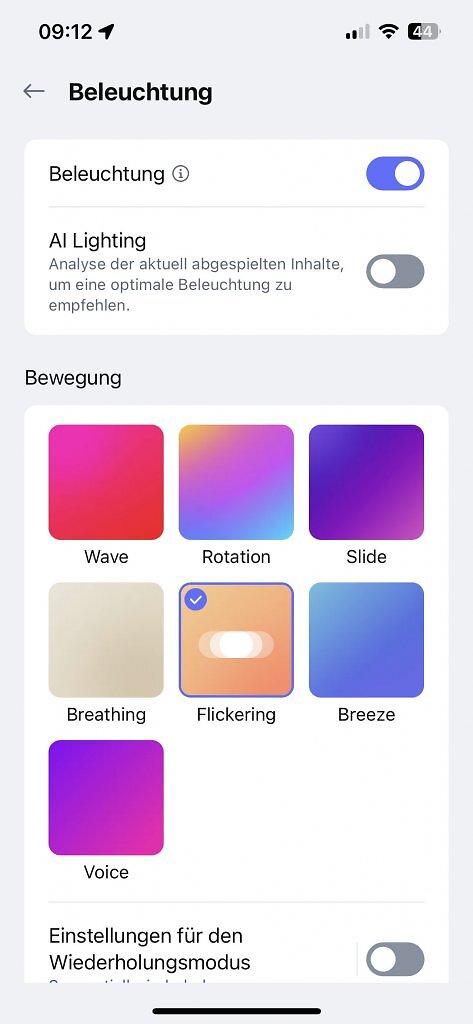 Screenshot der LG xboom-App