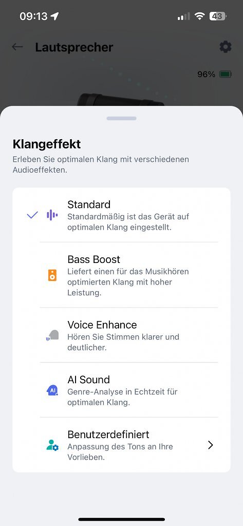 Screenshot der LG xboom-App