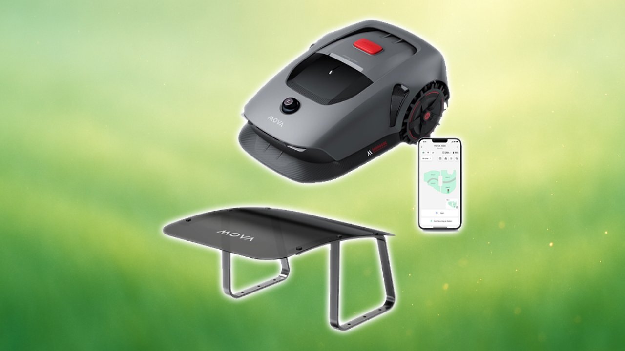 [26/09/2025] MOVA 1000 Garage Combo: Rasenmäher Roboter mit 3D-LiDAR, Mähroboter ohne Begrenzungskabel, Genaue Kartierung bis 1.000㎡, Smarte Hindernisvermeidung, App-Steuerung, Verbesserte Geländeräder, U-Schnitt Amazon Angebot