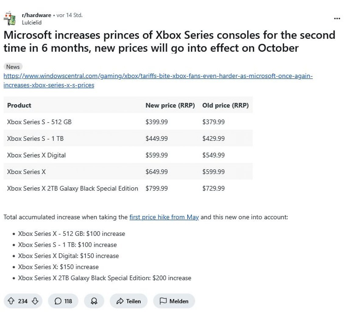[20/09/2025] Xbox Series: Nächste Preiserhöhung in den USA sorgt für viel Kritik (3)