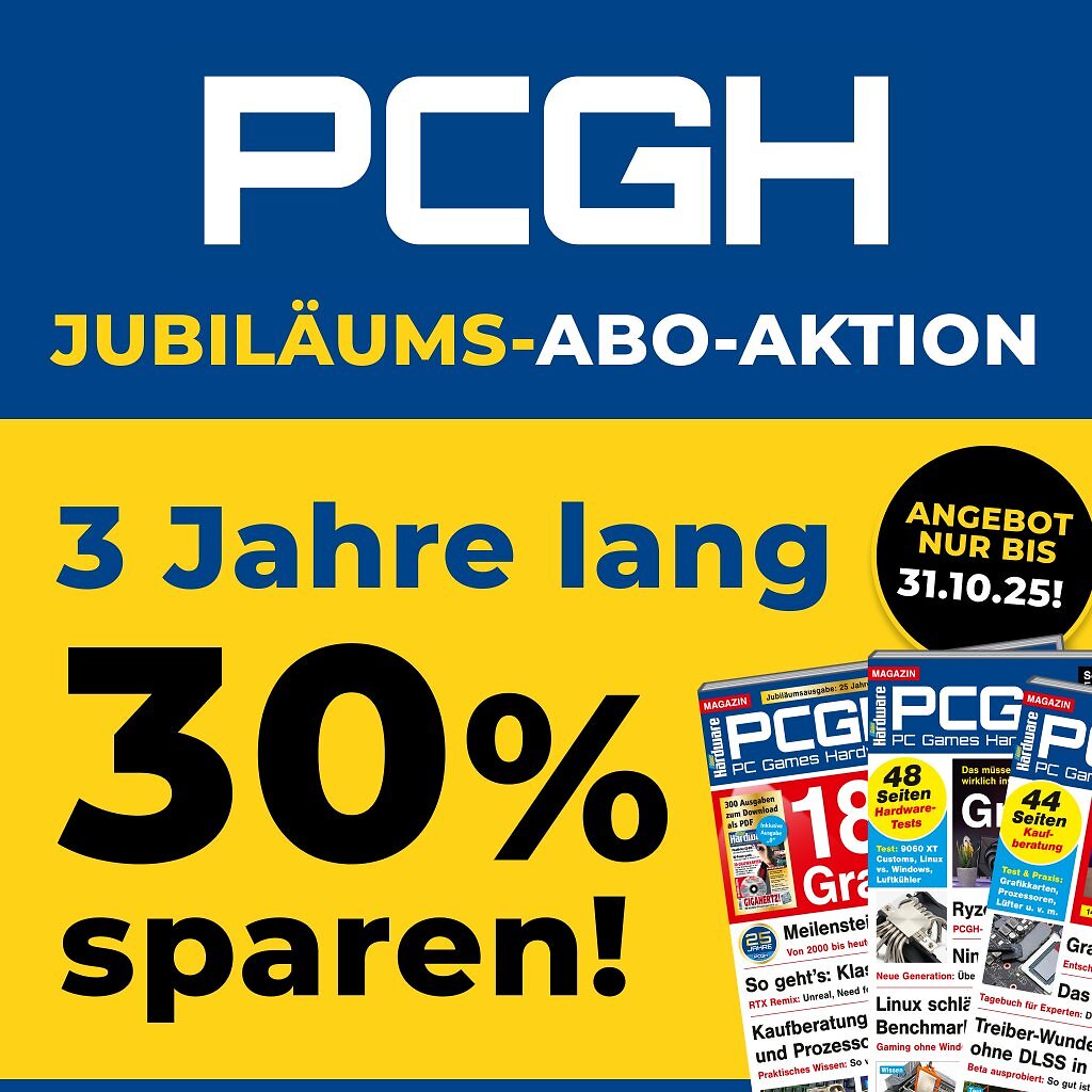 [25/09/2025] Jubiläumsaktion: 3 Jahre lang bei PCGH 30 Prozent sparen (1)