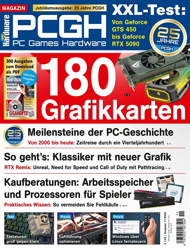 [22/09/2025] Magazin-Cover der PCGH-Ausgabe 11/2025.
