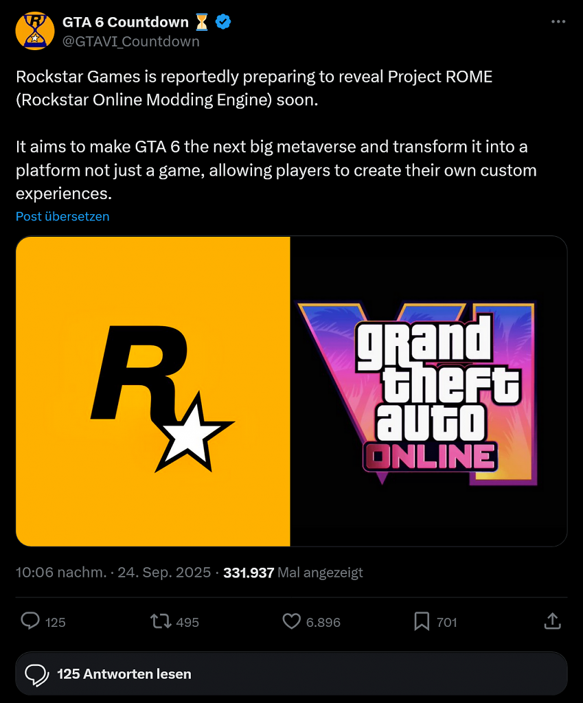 [26/09/2025] Project ROME
