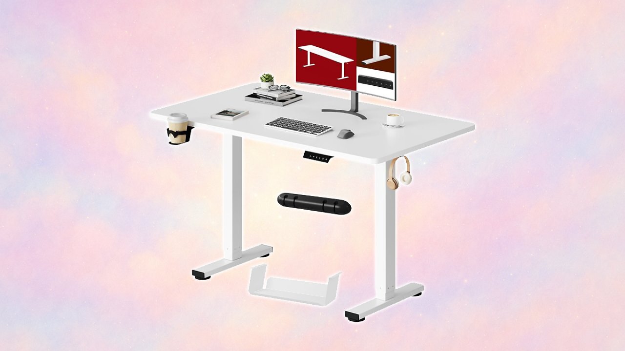 [01/09/2025] SANODESK Höhenverstellbarer Schreibtisch 110 x 54cm KOMPLETTER TISCHPLATTE, Ergonomischer Standing Desk, Computertisch mit Memory-Funktion für Homeoffice, Weiß Amazon Angebot
