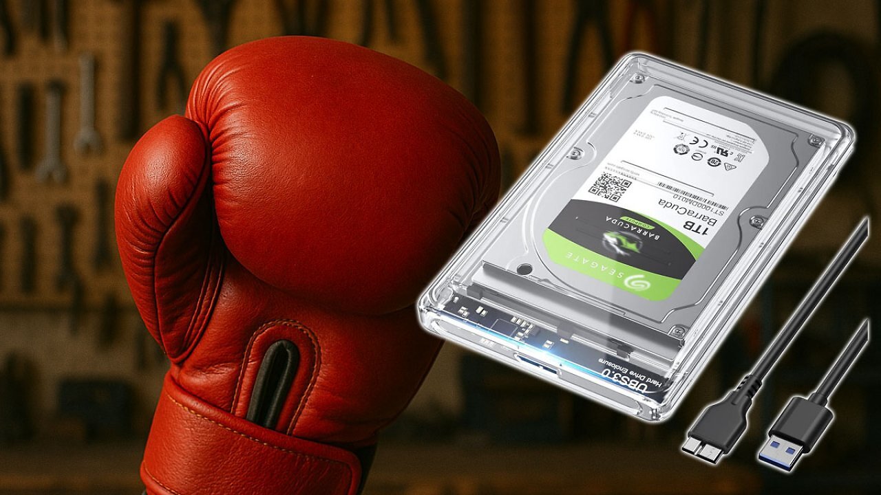[25/09/2025] Für 7,64 € rausgeboxt: Transparentes Gehäuse zum Bau externer Festplatte und SSD bei Amazon