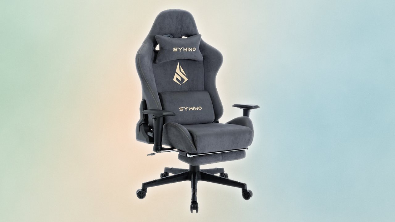 [05/09/2025] Symino Gaming Stuhl, Atmungsaktiver Bürostuhl aus Hochwertigem Stoff, So Weich Wie Pelz, Ergonomischer PC-Stuhl, Verstellbarer und Drehbarer Schreibtischstuhl mit Fußstütze, Grau Amazon Angebot