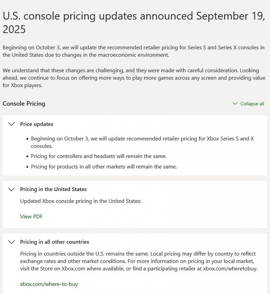 [20/09/2025] Xbox Series: Nächste Preiserhöhung in den USA sorgt für viel Kritik (1)
