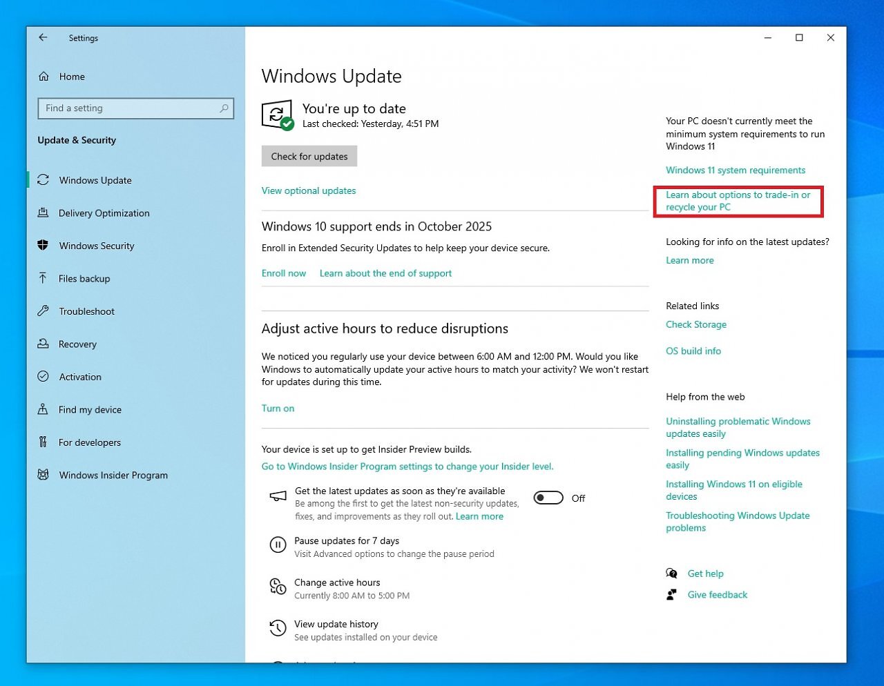 [18/09/2025] Der Support für Windows 10 endet: Microsoft bietet nun die Möglichkeit, ältere, nicht updatefähige PCs in Zahlung zu nehmen. (2)