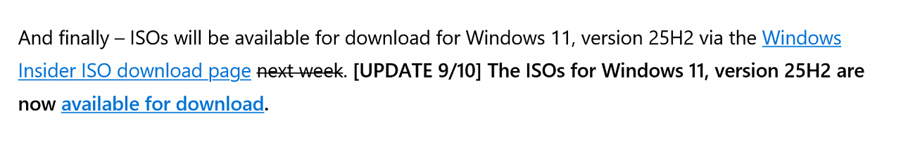 [11/09/2025] Windows 11 25H2