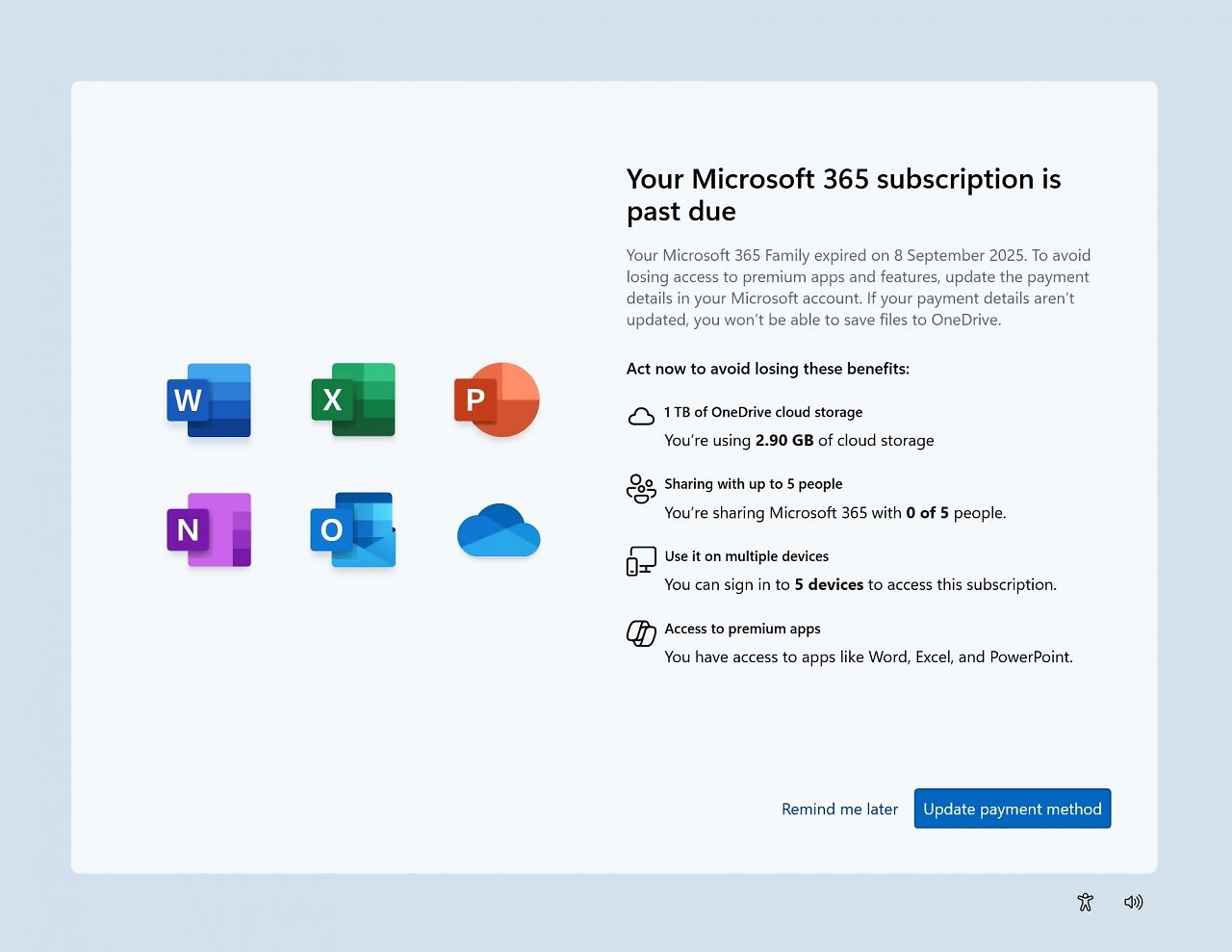 [15/09/2025] Microsoft 365 Werbung