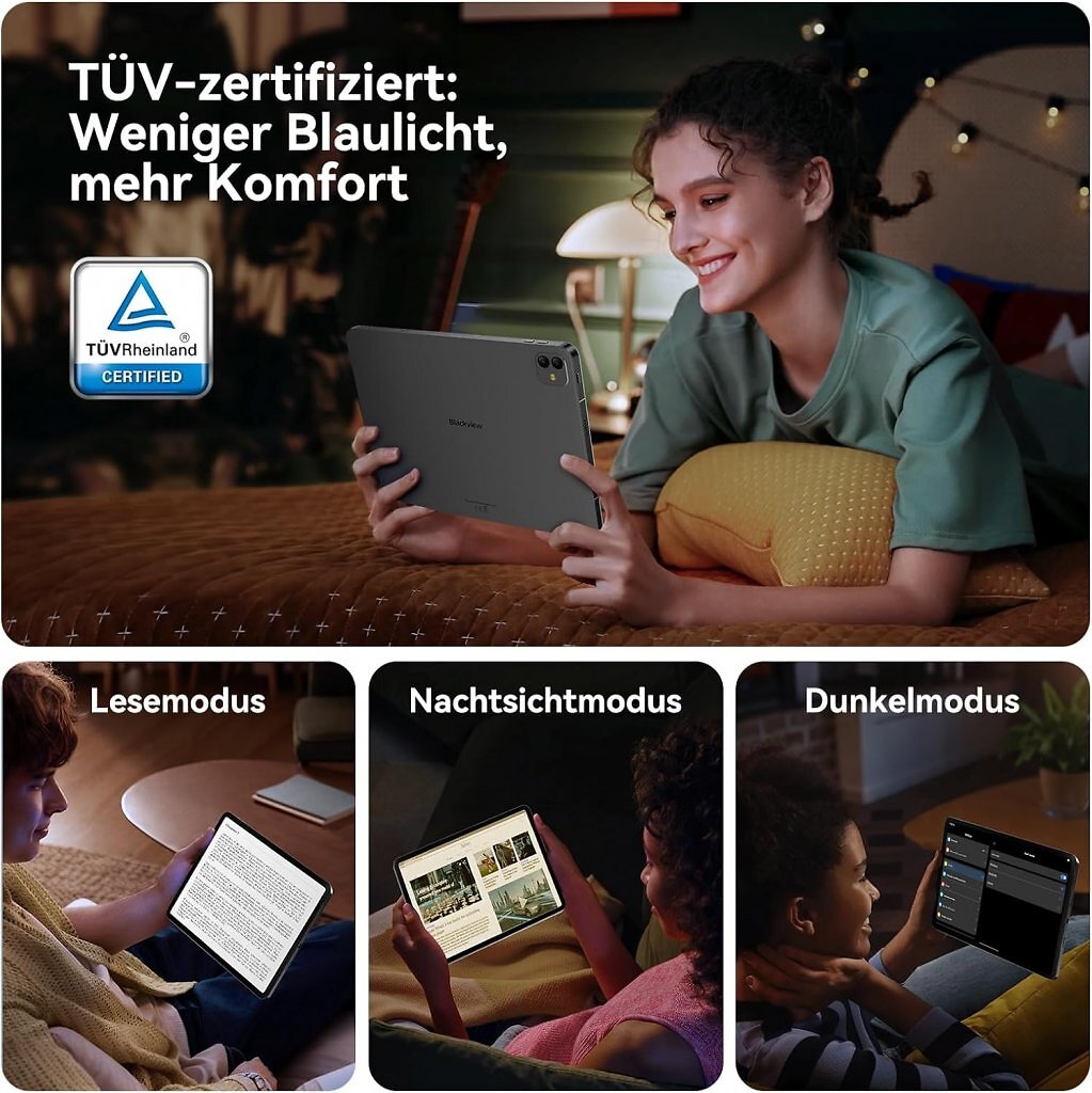 Das Blackview Link 8 bietet verschiedene, augenschonende Darstellungsmodi.