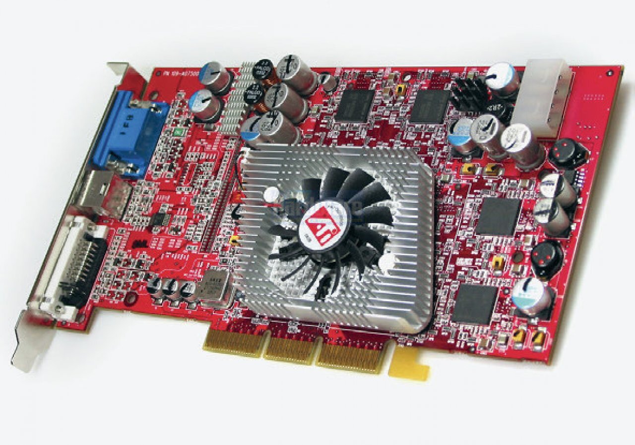 ATI Radeon 9800 Pro: High-End-Grafikkarte der fr&uuml;hen 2000er &ndash; bekannt f&uuml;r ihre starke DirectX-9-Leistung und als Meilenstein im PC-Gaming.