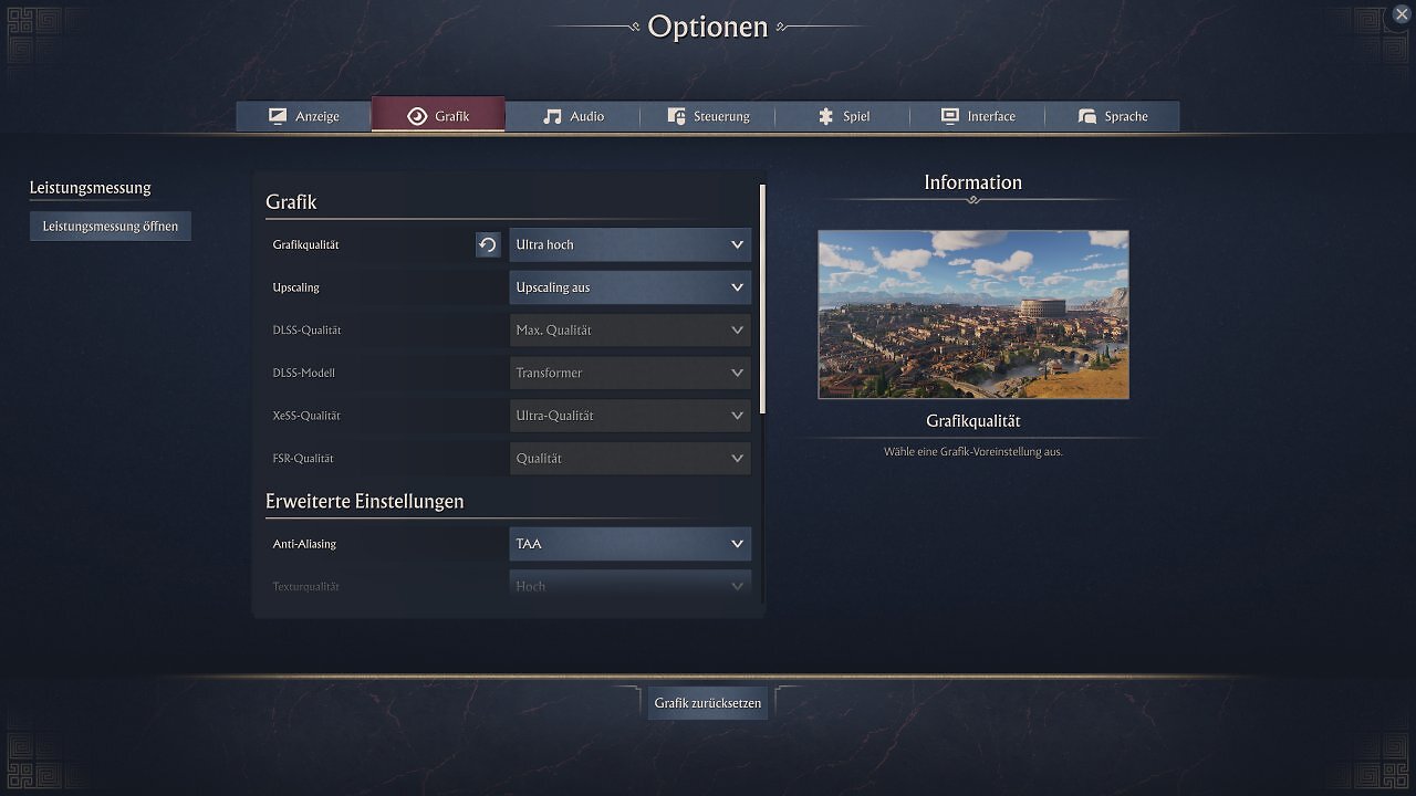 Anno 117 Grafikoptionen 2