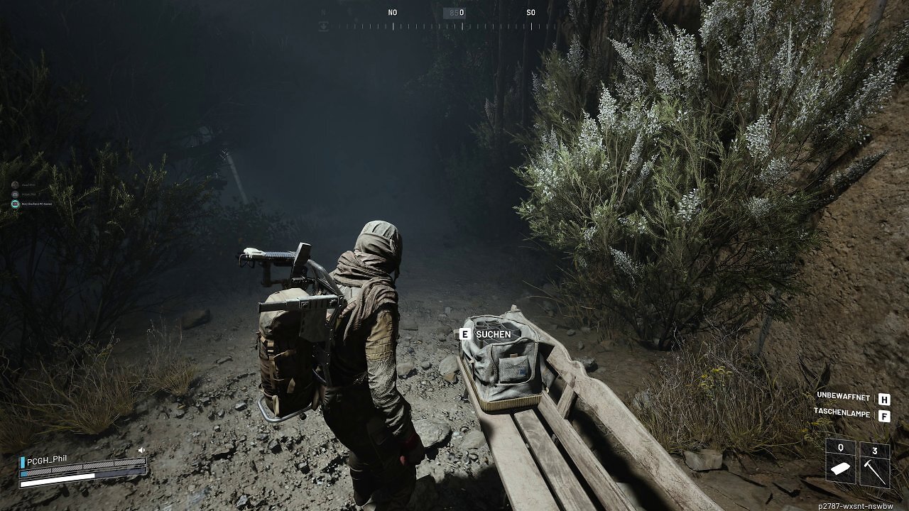[24/10/2025] Die Tutorial-Mission läuft stets gleich ab, ist linear gestaltet und hat feste Witterungs- und Tageszeiten sowie kein PvP. Diese Mission könnte sich als GPU-Benchmark eignen. (Hier noch mit nicht angepassten Settings direkt nach dem ersten Start des Spiels. Voreingestellt waren: Epic-Details sowie 4K mit DLSS Auto und RTX GI auf höchster Stufe.)