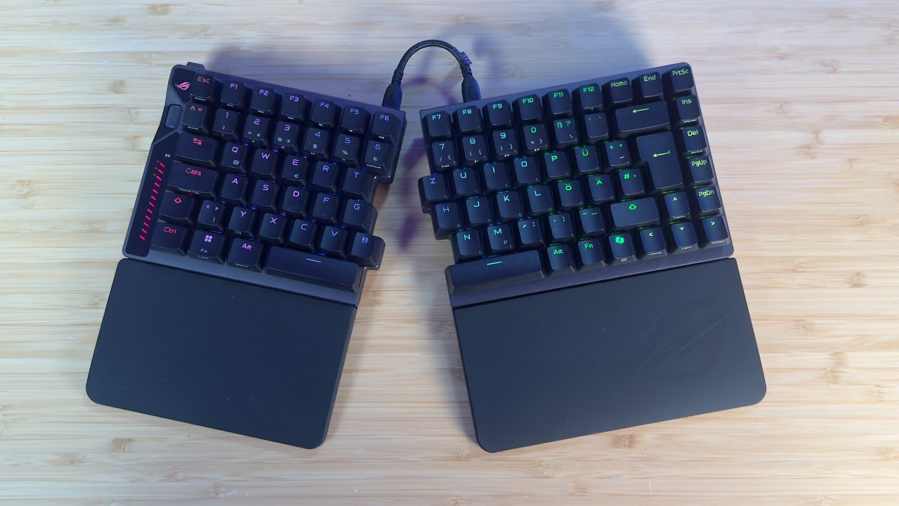 [10/10/2025] Asus ROG Falcata im Test: Ist der Luxuspreis der edlen, ergonomischen Split-Tastatur gerechtfertigt? (11)