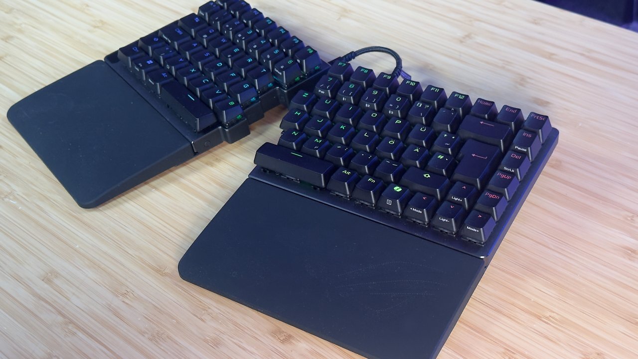 [10/10/2025] Asus ROG Falcata im Test: Ist der Luxuspreis der edlen, ergonomischen Split-Tastatur gerechtfertigt? (12)