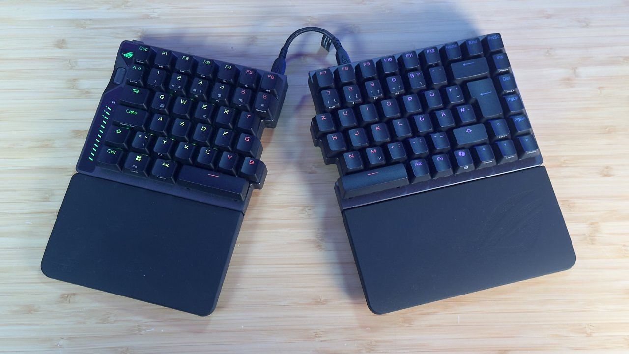 [10/10/2025] Asus ROG Falcata im Test: Ist der Luxuspreis der edlen, ergonomischen Split-Tastatur gerechtfertigt? (13)