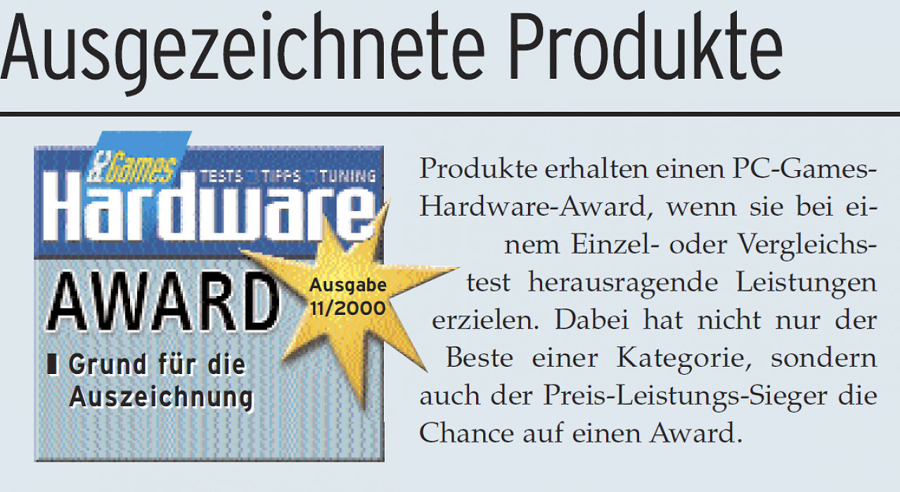 [23/10/2025] Der ursprüngliche PCGH-Award.