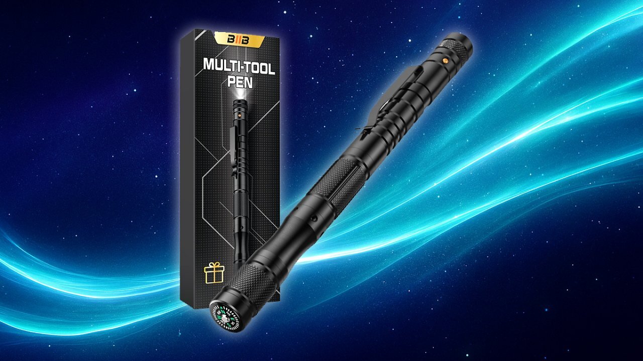 [13/10/2025] BIIB Geschenke für Männer, 8 in 1 Multitool Stift mit Kompass, Multitool Gadgets für Männergeschenke, Geburtstagsgeschenk Papa Geschenk Weihnachten, Adventskalender Füllung Männer Weihnachtsgeschenke, Amazon Angebot