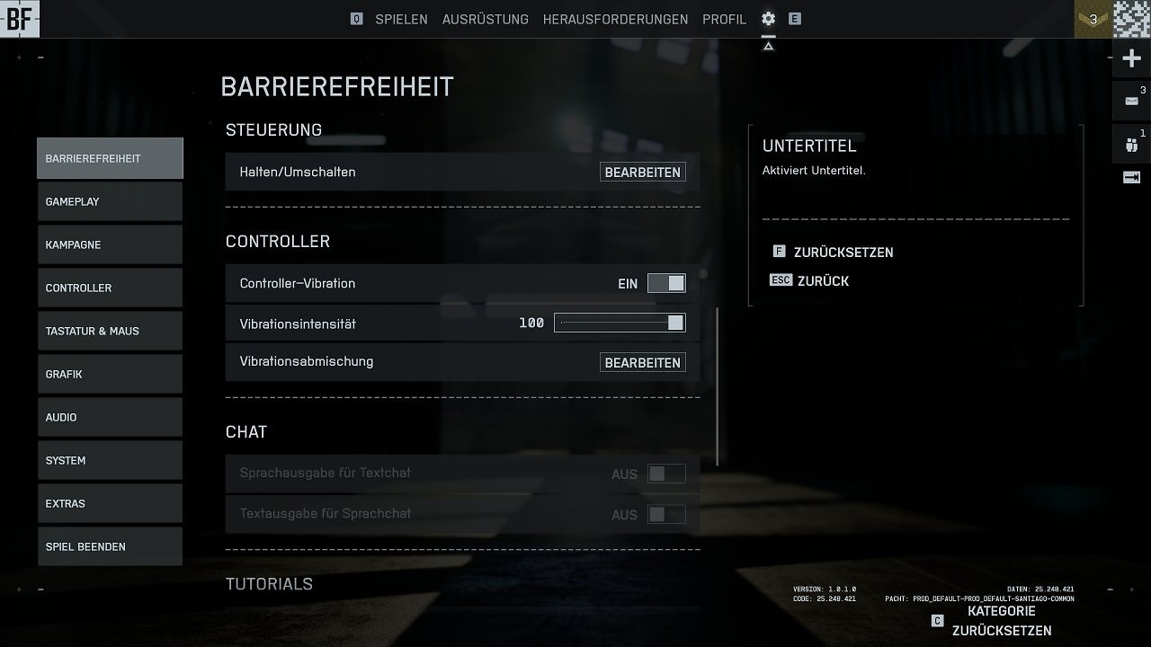 Battlefield 6 - Men&uuml; - 01 - Barriere II