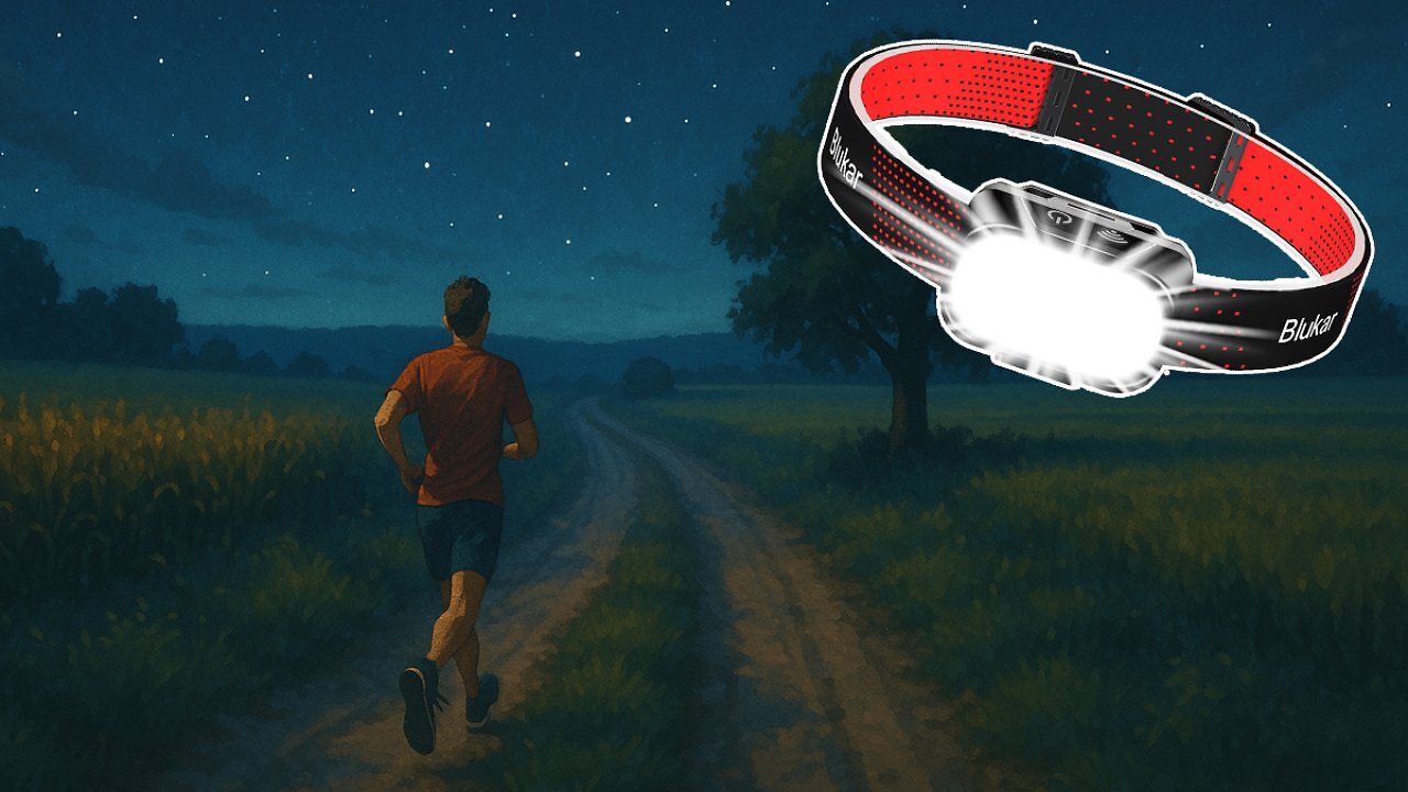 [01/10/2025] Blukar LED Stirnlampe Wiederaufladbar, Superhell 2000 Lumen Stufenlos Dimmbar Kopflampe mit 5 Normalmodi & 5 Sensormodi & Rotlicht, Leichtgewichtig Wasserdichte Mini Stirnleuchte für Camp, Angeln usw. [Energieklasse A+++] Amazon Angebot