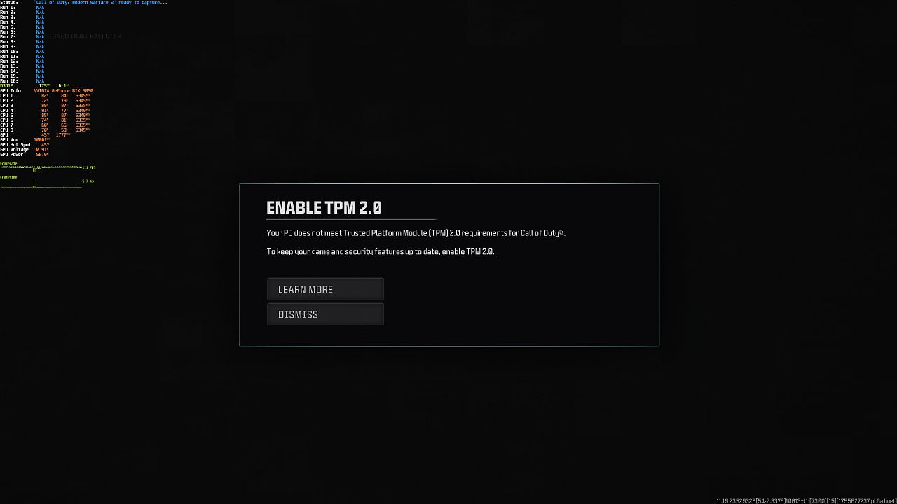 [08/10/2025] TPM 2.0 und Secure Boot müssen für Call of Duty Black Ops 7 und Battlefield 6 aktiv sein.