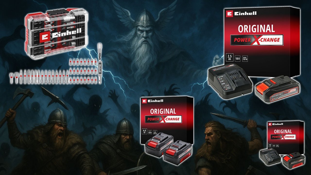 [11/10/2025] Schnell: Amazon donnert Einhells 18V-Akku wieder für 15 € raus, für 13 das große Bit-Set (1)