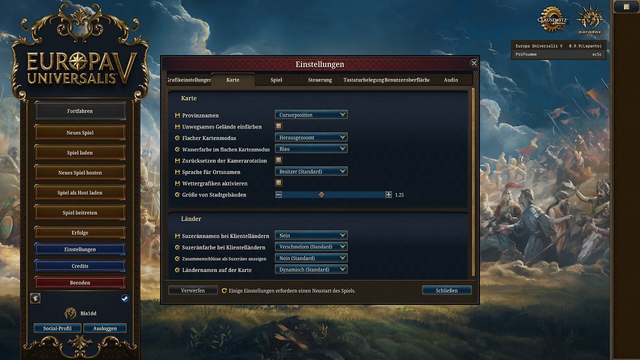 [31/10/2025] Europa Universalis V - Menü - 03 - Karte