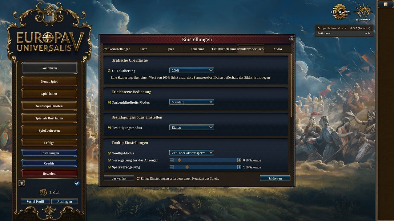 [31/10/2025] Europa Universalis V - Menü - 07 - Benutzeroberfläche I
