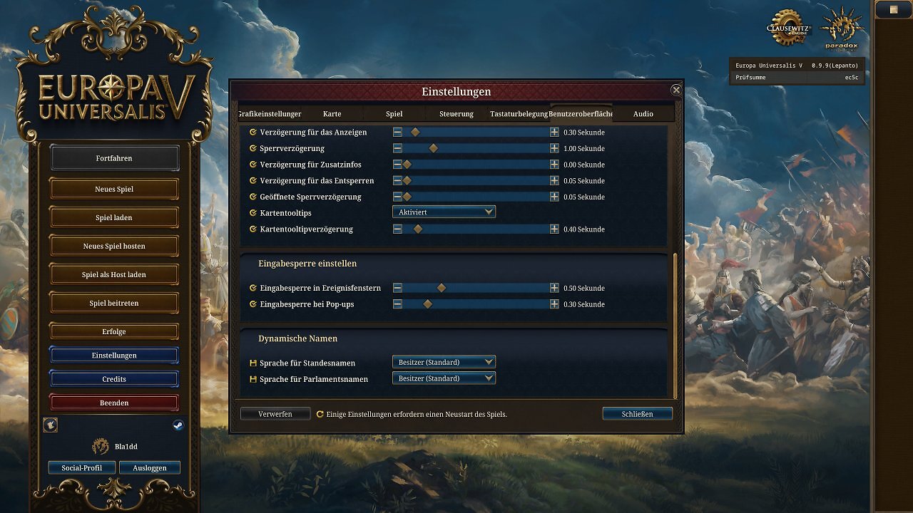 [31/10/2025] Europa Universalis V - Menü - 08 - Benutzeroberfläche II