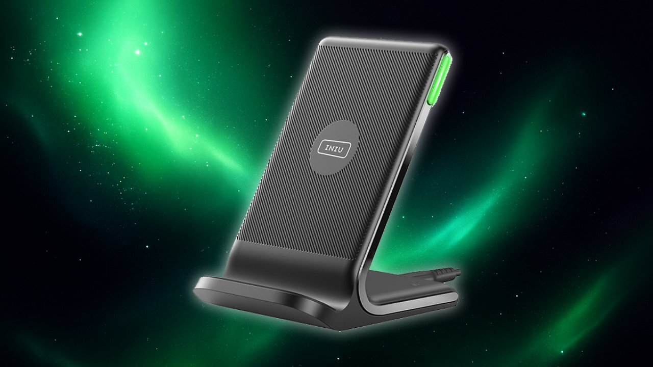 [16/10/2025] INIU Wireless Charger Stand, 15W Qi Zertifiziert Induktive Ladestation Schnelles Kabelloses Ladegerät Handy Ständer handyhalterung für iPhone 17 16 15 14 13 12 Pro Max Samsung Galaxy S23 S22 Google Amazon Angebot