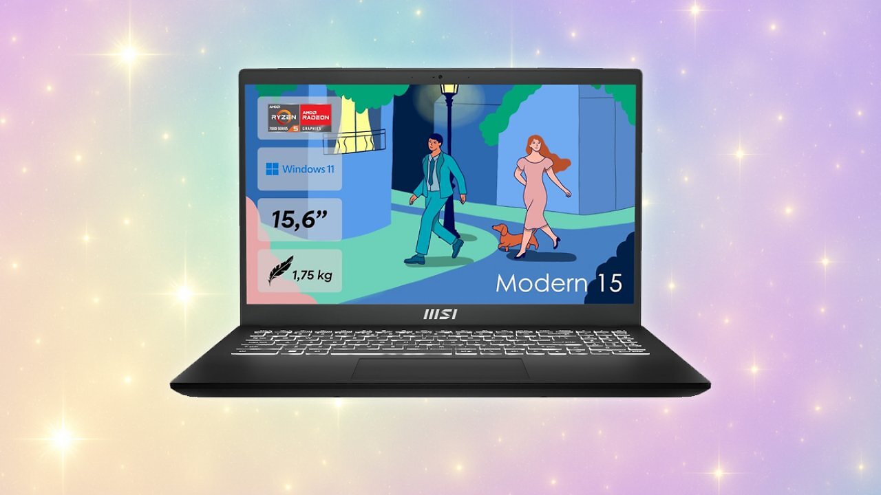 [07/10/2025] MSI Modern 15 Lifestyle & Business Laptop, 15,6 Zoll Full HD Display, AMD Ryzen 5 7430U Prozessor, 16 GB DDR4 RAM, 512GB SSD, AMD Radeon Graphics, Windows 11 Home, Schwarz, B7M-463 Amazon Angebot