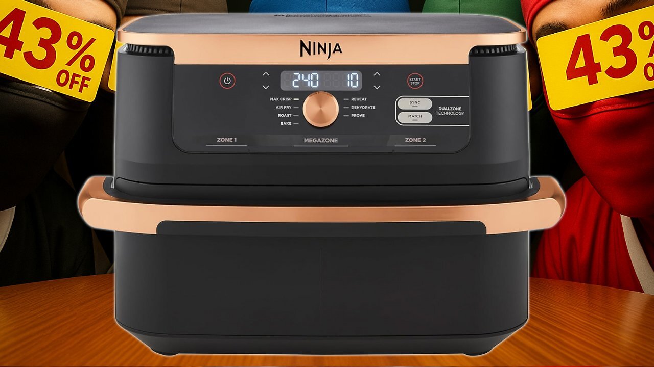 [06/10/2025] Am Prime Day zum Tiefstpreis: Amazon feuert Ninja Dual Zone Heißluftfritteuse mit 43 % Rabatt raus