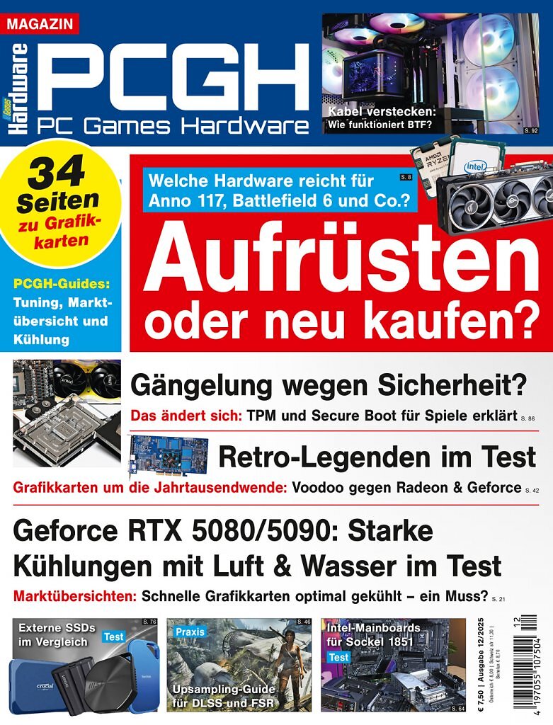 [30/10/2025] Magazin-Cover der PCGH-Ausgabe 12/2025.