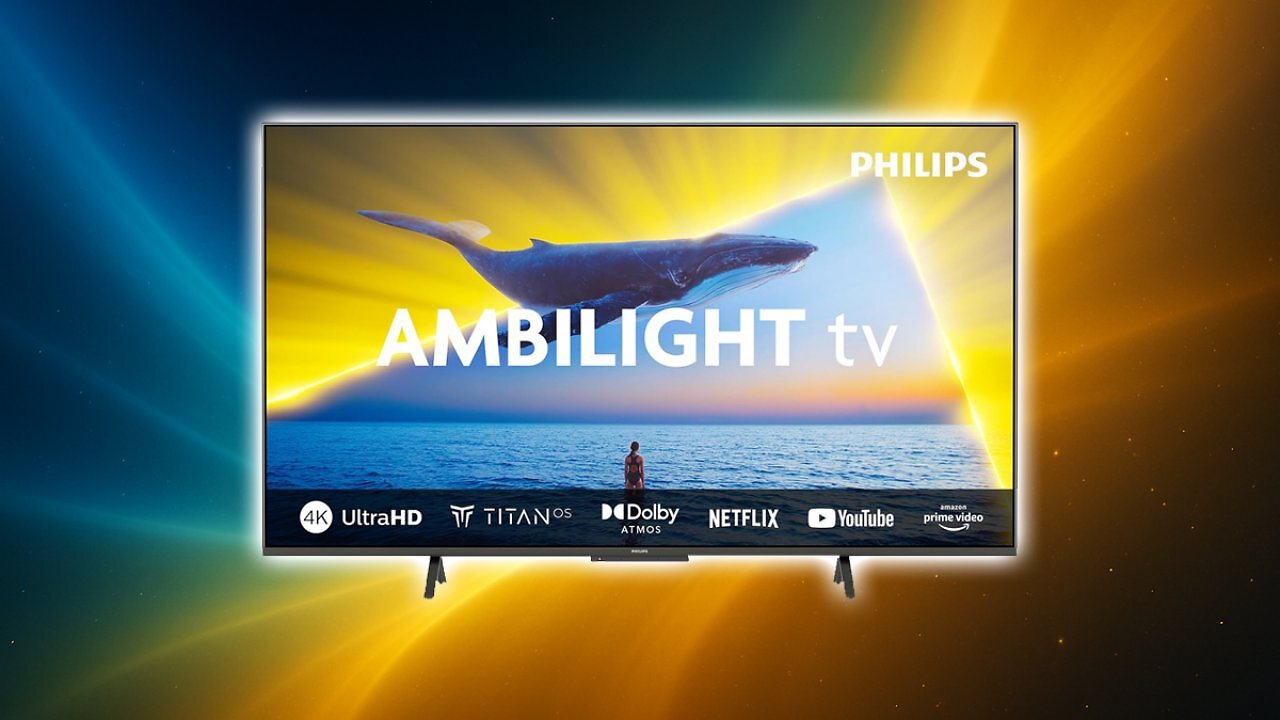 [07/10/2025] Philips Ambilight 65PUS8109 4K LED Smart TV - 65-Zoll Display mit Pixel-präziser Ultra HD, Titan OS Plattform und Dolby Atmos, Funktioniert mit Alexa und Google Sprachassistent - Satiniertes Chrom Amazon Angebot