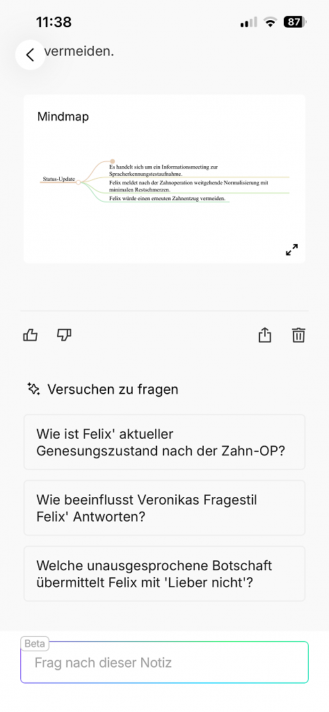 [20/10/2025] Auch eine Mindmap zum Gesagten wird erstellt - praktisch für geschäftliche Meetings.