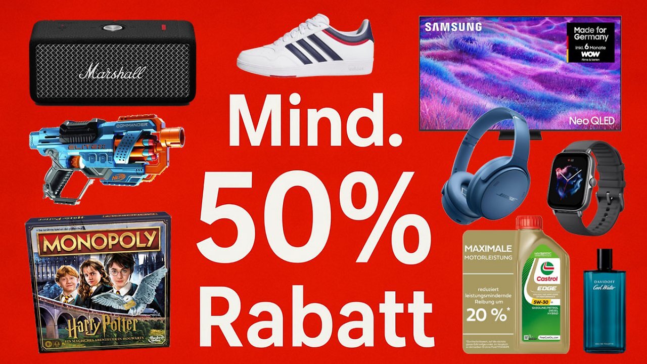 Prime Day der halben Preise: 50 Super-Deals mit mind. 50% Rabatt bei Amazon - nur noch heute gültig