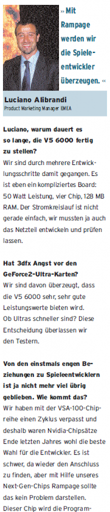 [23/10/2025] 3dfx kündigt 2000 stolz die Rampage-GPU an, die den Markt zurückerobern sollte. Kurz darauf ist das Unternehmen Geschichte.