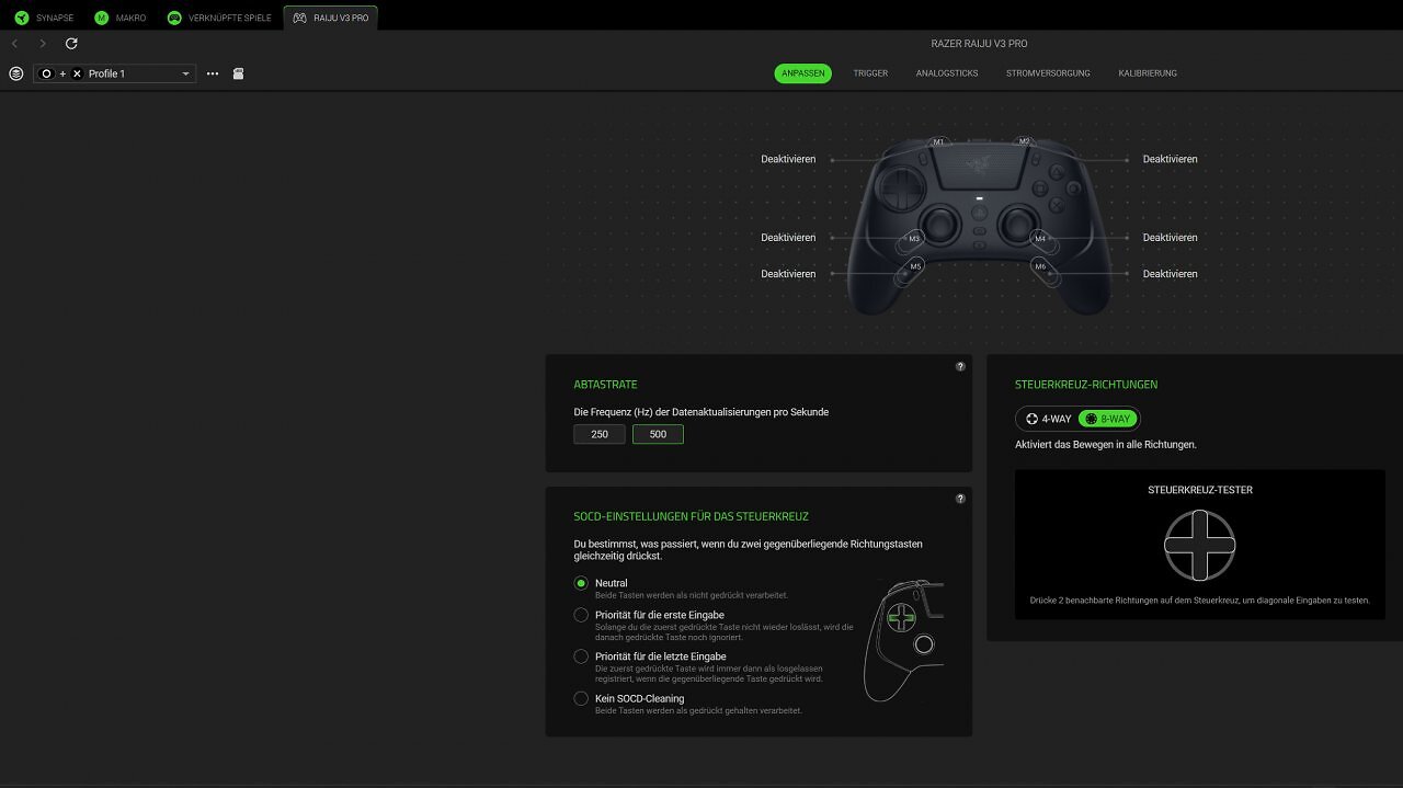 Screenshot von RazerSynapse