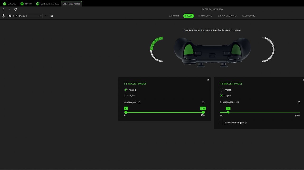 Screenshot von RazerSynapse