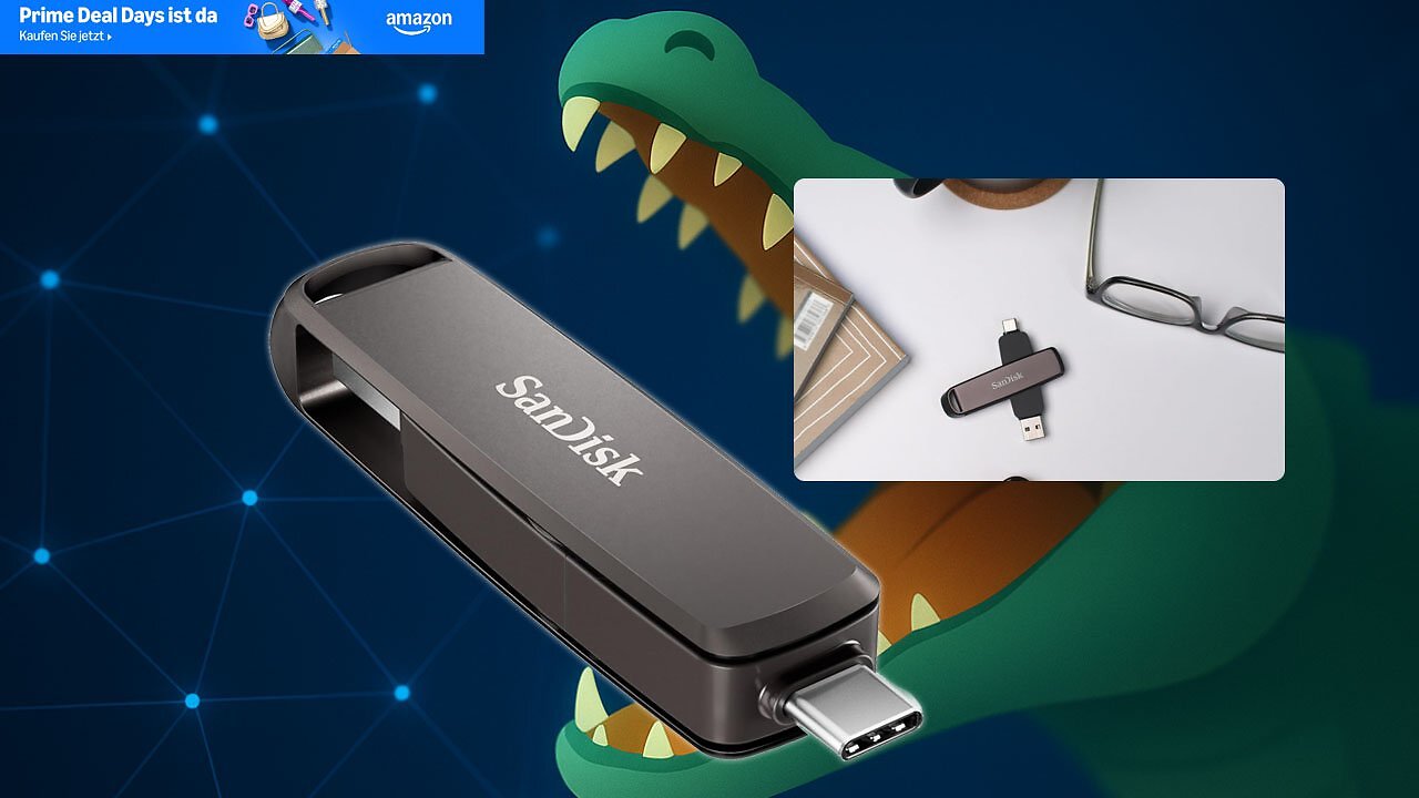 [07/10/2025] Am Prime Day: Sandisk Dual Drive 512 GB USB-Stick zum Bestpreis