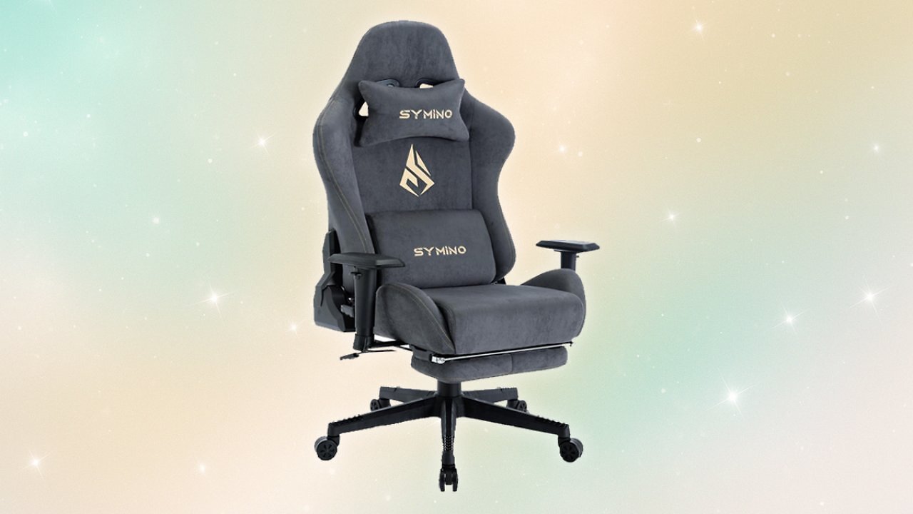 [14/10/2025] Symino Gaming Stuhl, Atmungsaktiver Bürostuhl aus Hochwertigem Stoff, So Weich Wie Pelz, Ergonomischer PC-Stuhl, Verstellbarer und Drehbarer Schreibtischstuhl mit Fußstütze, Grau Amazon Angebot