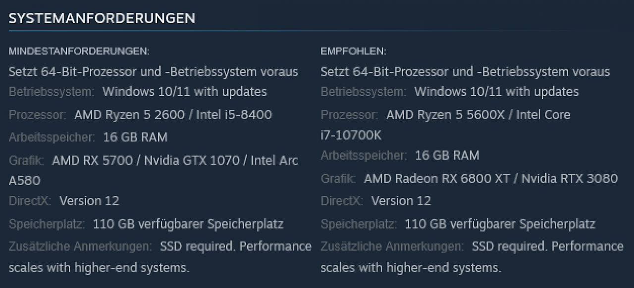 [27/10/2025] Die offiziellen Systemanforderungen von The Outer Worlds 2