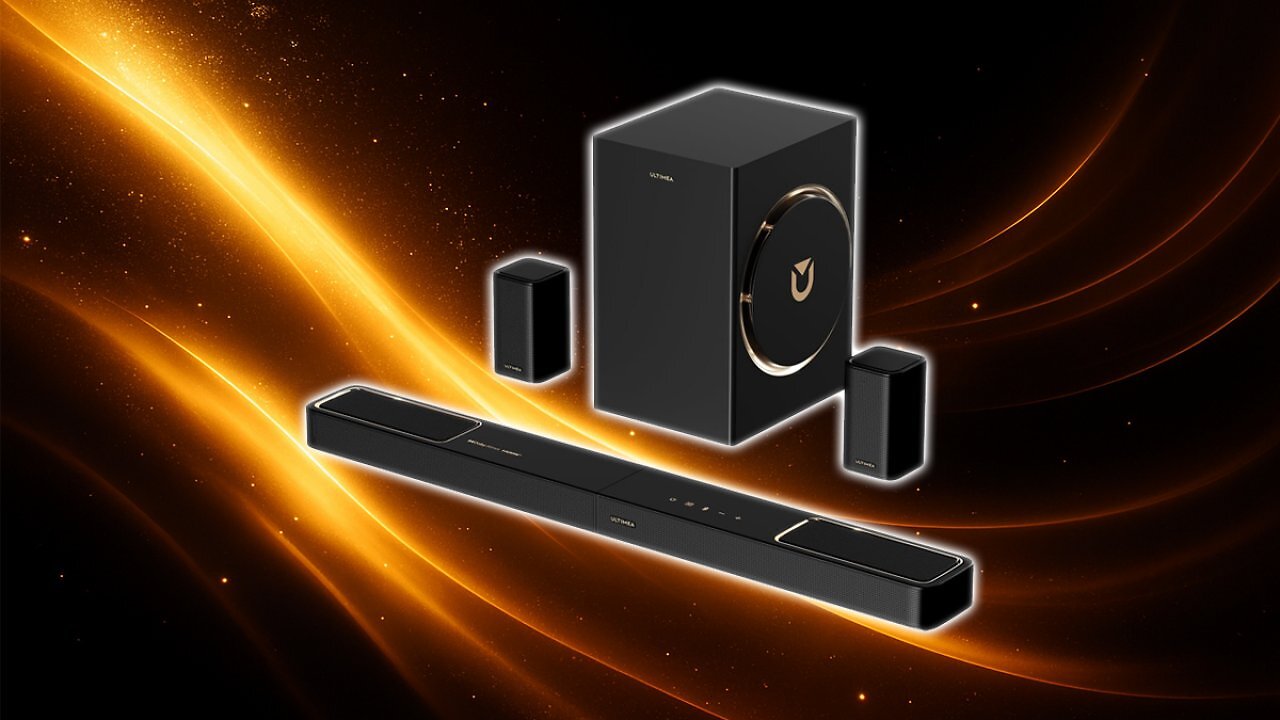 [18/10/2025] ULTIMEA 5.1.2 Soundbar mit Dolby Atmos, Surround Sound System für TV mit 2 Surround-Lautsprechern, App Steuerung, Soundbar für TV Geräte mit Subwoofer für Heimkino, BT 5.4, HDMI eARC, Skywave F40 Boom Amazon Angebot