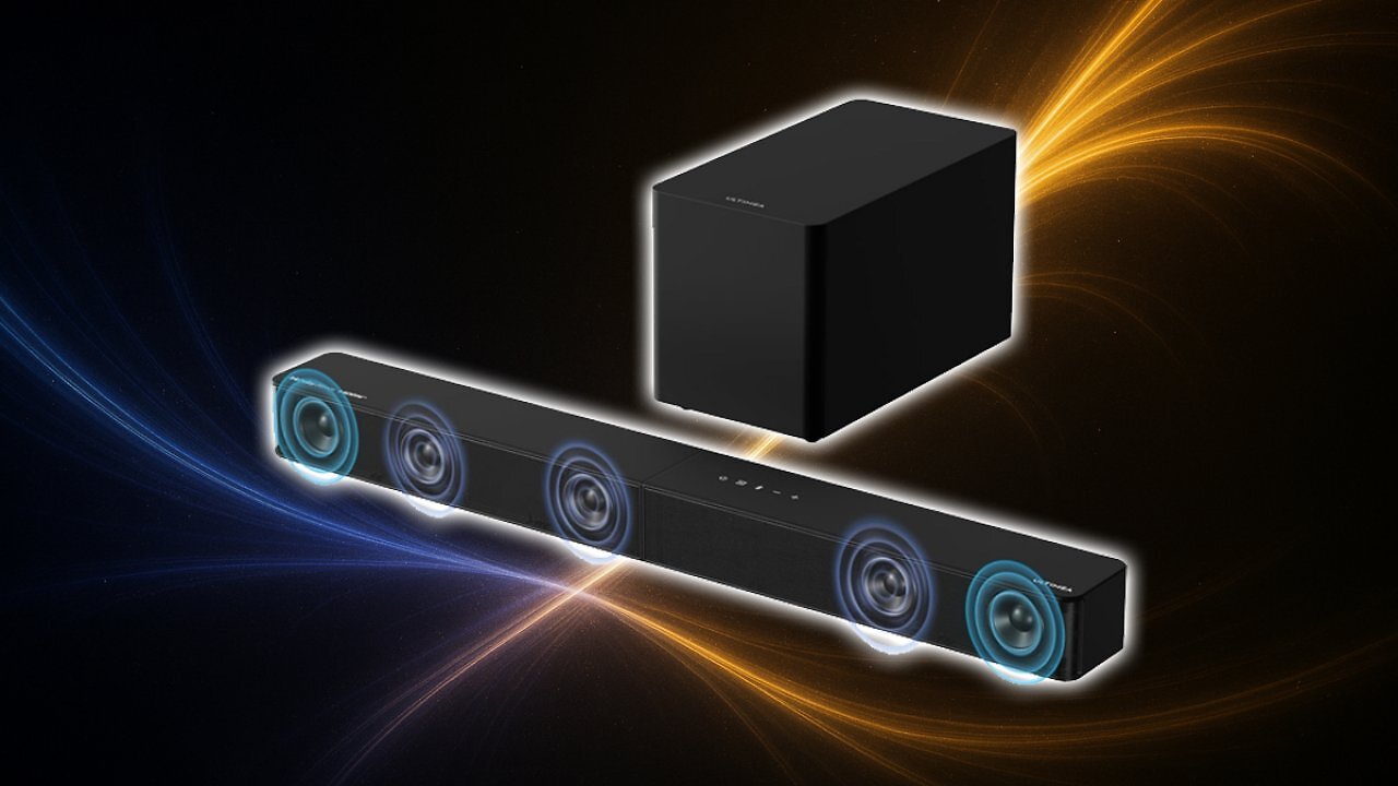 [23/10/2025] ULTIMEA 5.1ch Soundbar mit Dolby Atmos, VoiceMX, BassMX, APP, Heimkino 4D Surround Sound System, 340W Soundbar für TV Geräte mit Subwoofer, Bluetooth 5.4, Poseidon M60 Boom, Modell 2025 Amazon Angebot