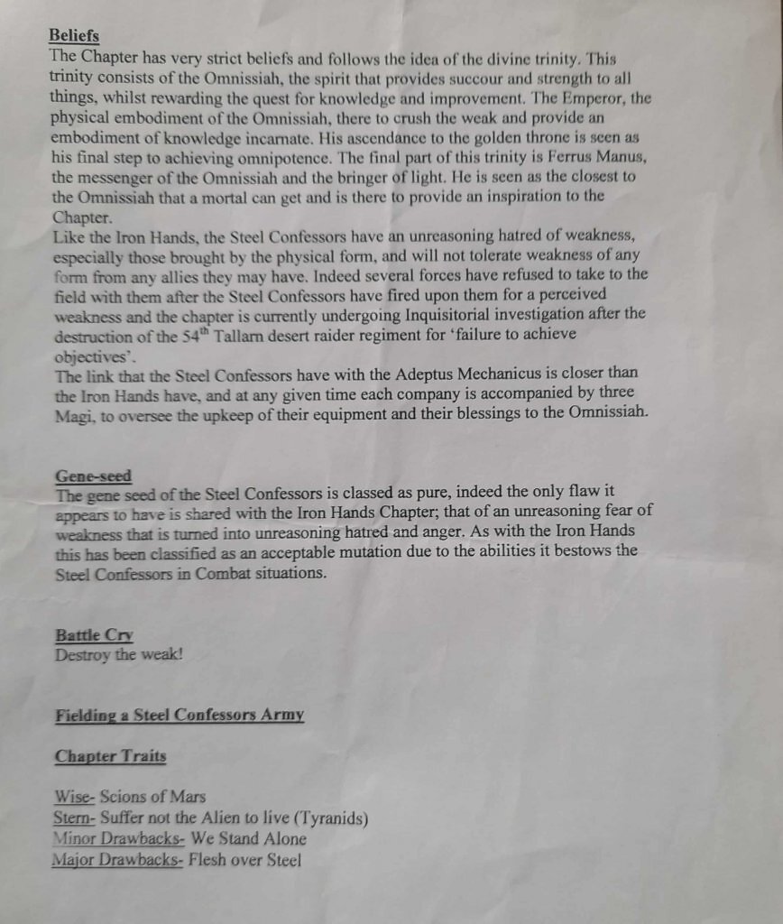 [09/10/2025] Hier endet die Lore mit Glaubenslehre, Gen-Saat und dem fanatischen Schlachtruf des Ordens.