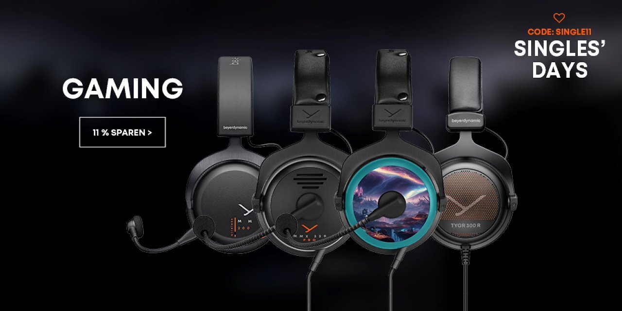Jetzt beim Singles' Day sparen: 11% Rabatt auf fast Alles von beyerdynamic