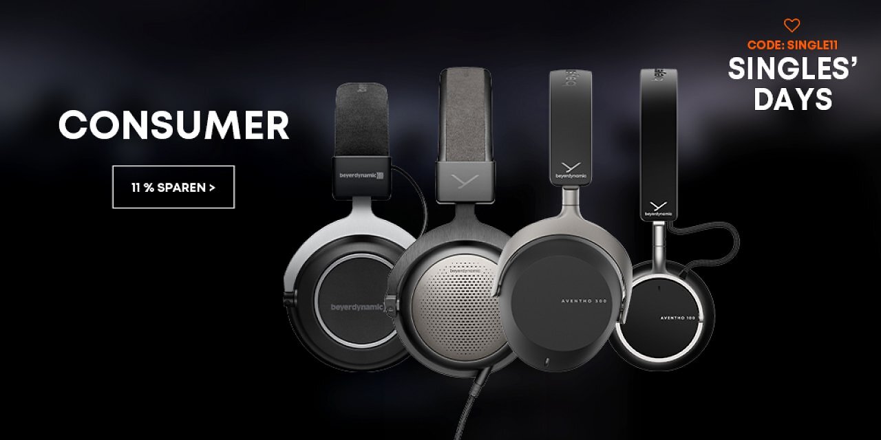 Jetzt beim Singles' Day sparen: 11% Rabatt auf fast Alles von beyerdynamic