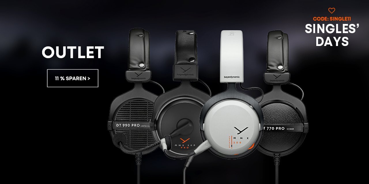 Jetzt beim Singles' Day sparen: 11% Rabatt auf fast Alles von beyerdynamic