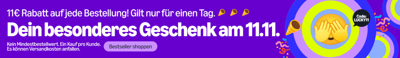 Nur heute gibt's 11€ Rabatt auf jede Bestellung bei Amazon Haul.